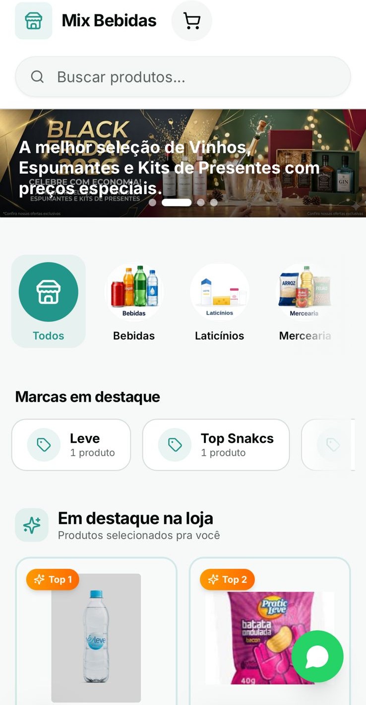 Loja online da Levo no celular